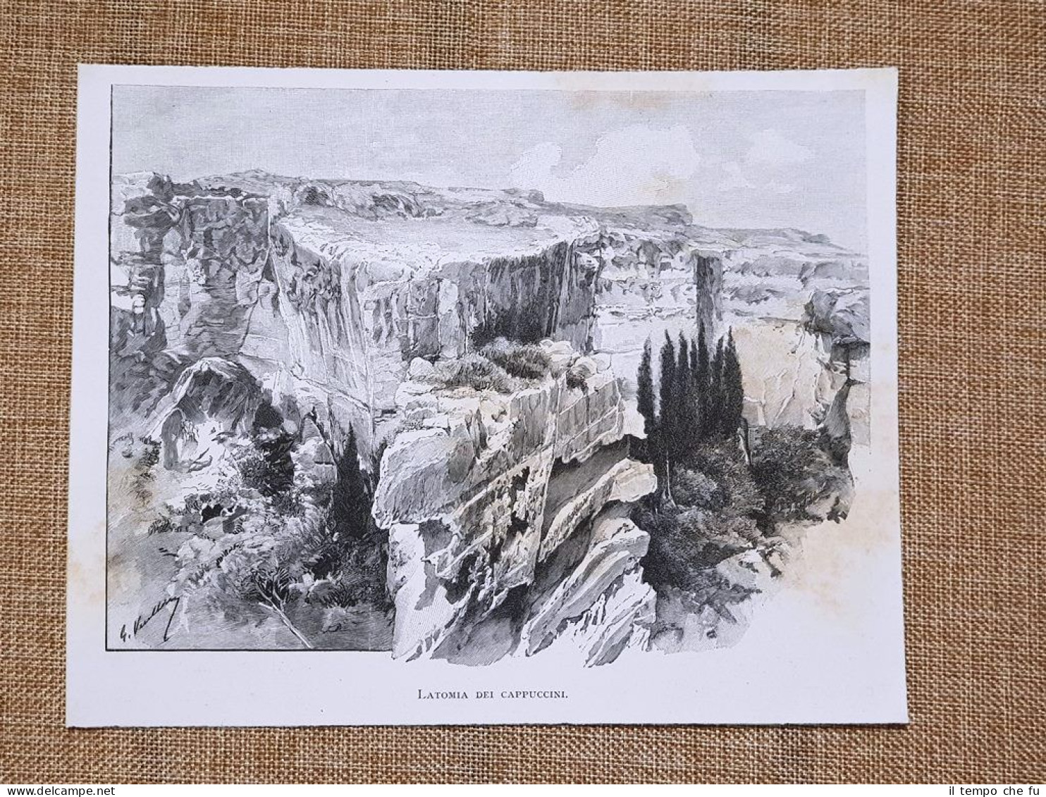 In Sicilia nel 1897 Siracusa La Latomia dei Cappuccini Gastone …