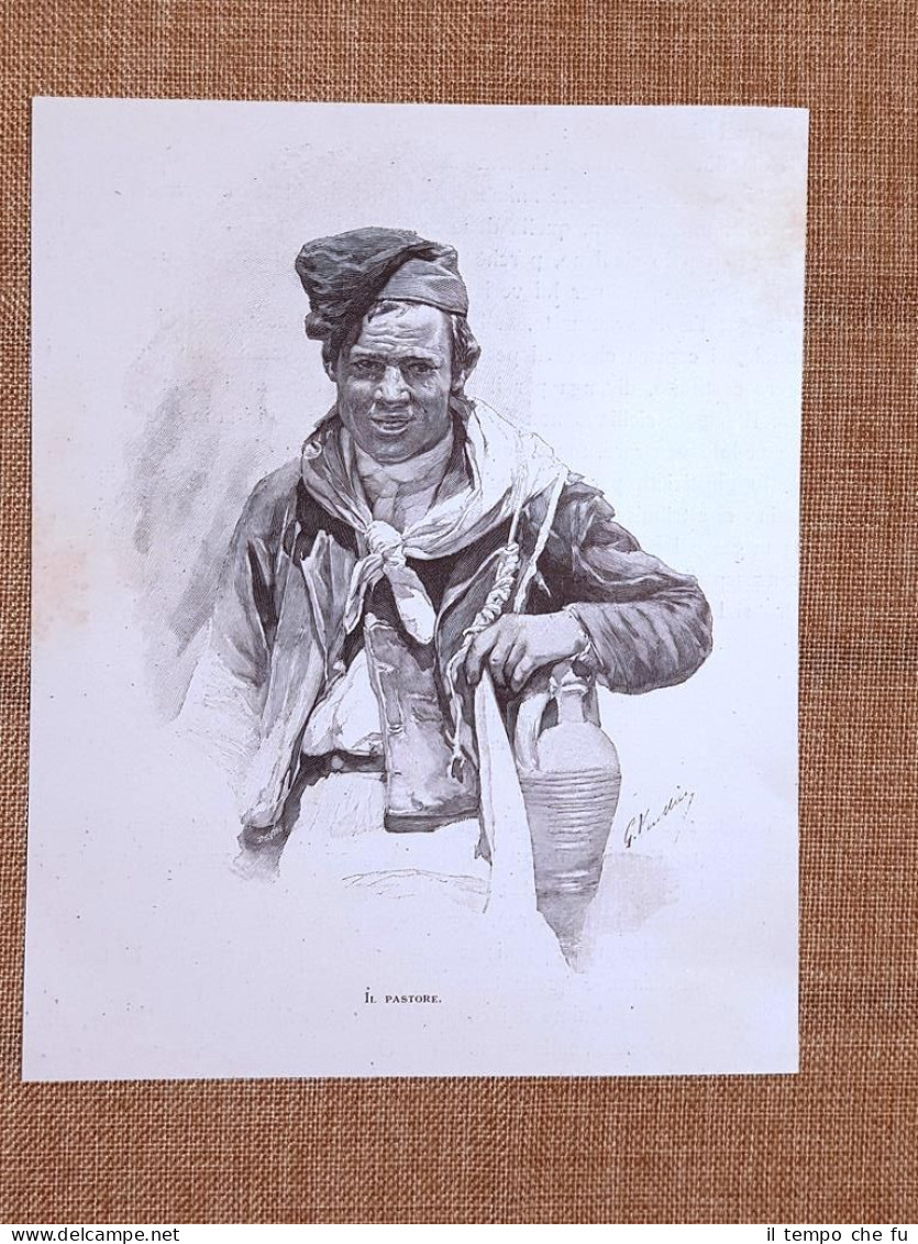 In Sicilia nel 1897 Un pastore con anfora Moda e …