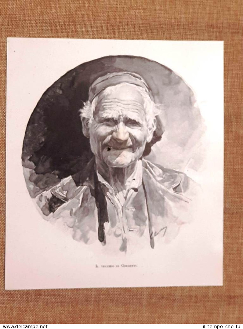 In Sicilia nel 1897 Uomo anziano o vecchio Girgenti o …