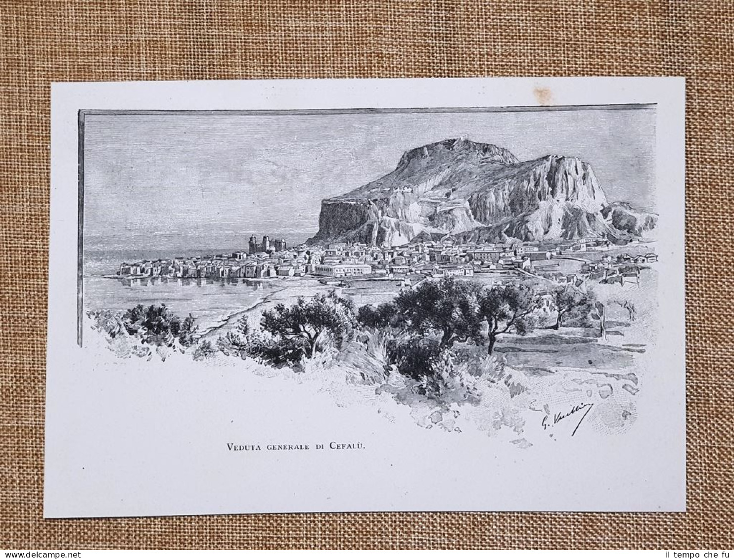 In Sicilia nel 1897 Veduta generale di Cefalù Palermo Gastone …