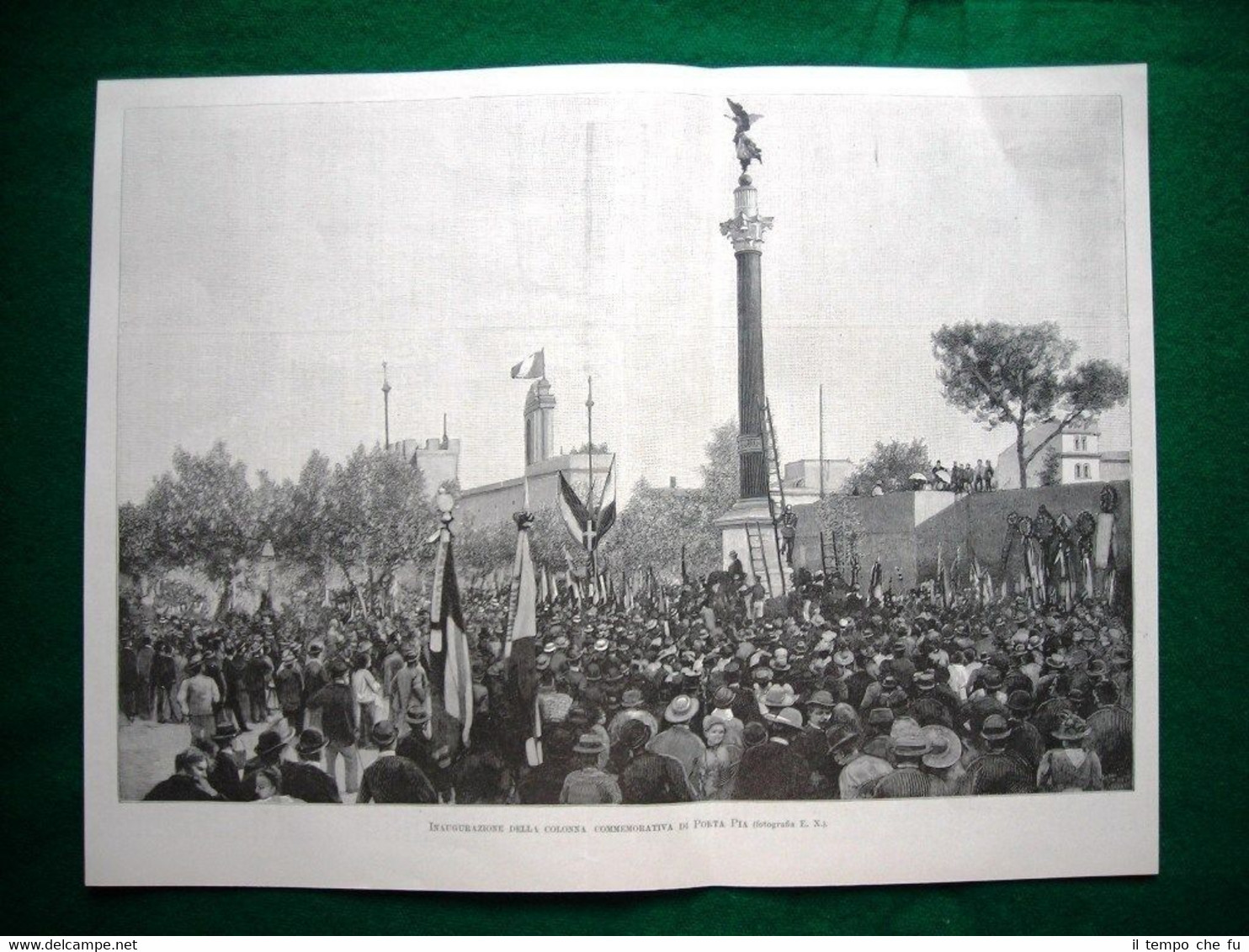 Inaugurazione della colonna commemorativa di Porta Pia nel 1895