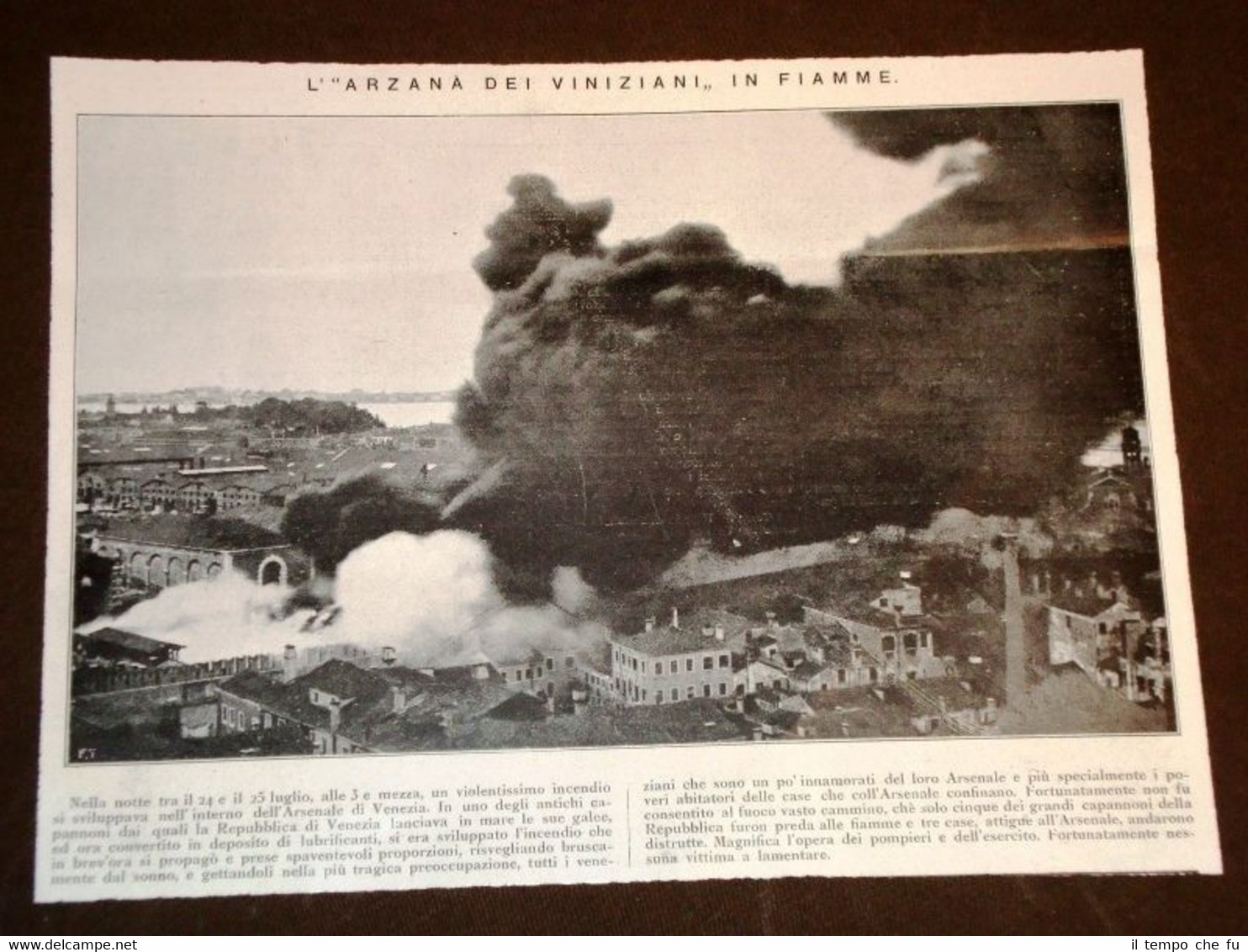 Incendio dell'Arsenale di Venezia nel 1920 L'Arzana dei Viniziani in …