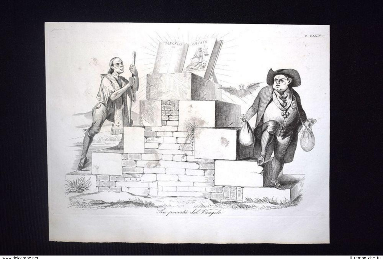 Incisione d'allegoria e satira Il lusso e la miseria del …