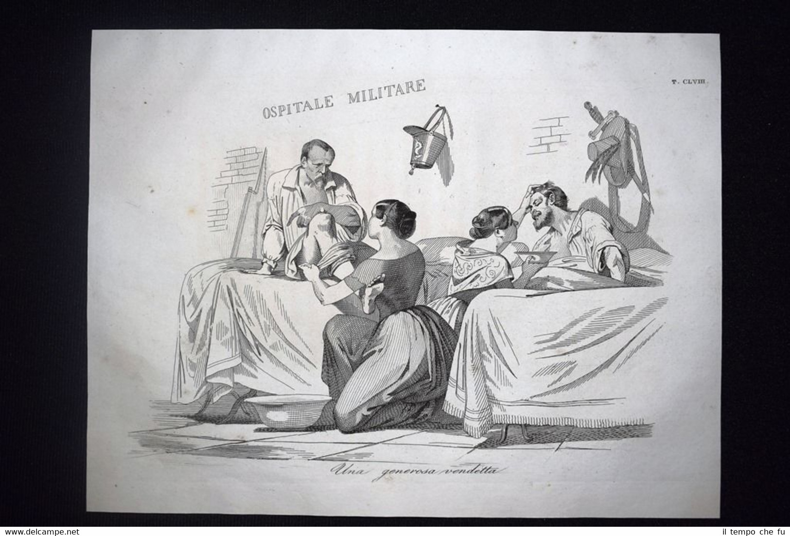 Incisione d'allegoria e satira Roma, desiderio di vendetta Don Pirlone …