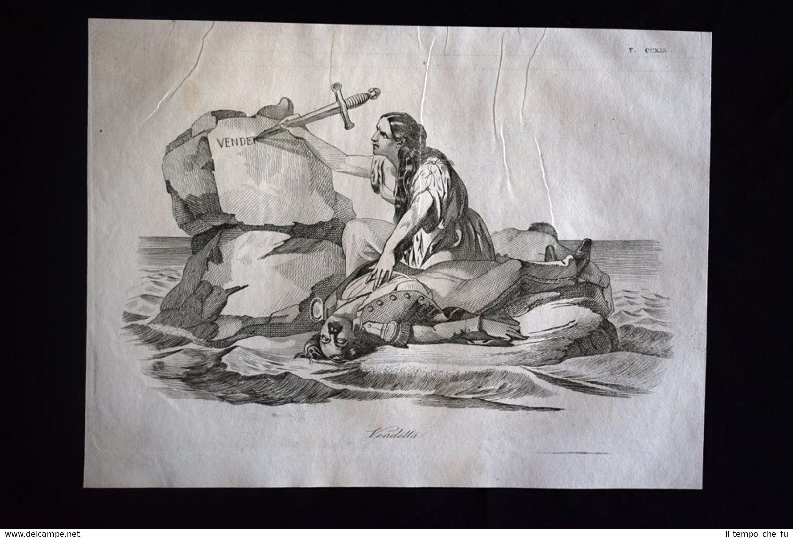 Incisione d'allegoria e satira Venezia, Austria, Vendetta Don Pirlone 1851