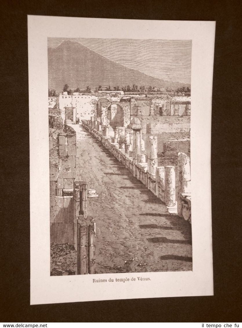 Incisione del 1865 Le rovine del Tempio della Dea Venere …
