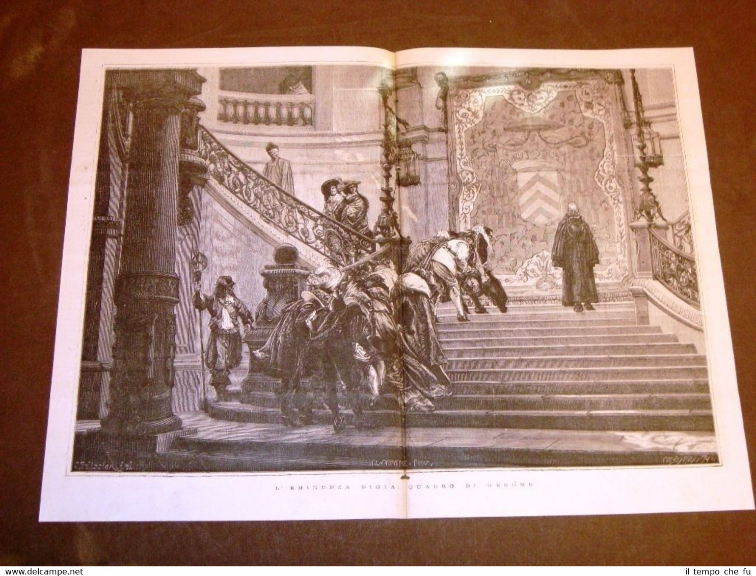 Incisione del 1875 L'eminenza bigia Quadro di Jean-Léon Gérôme