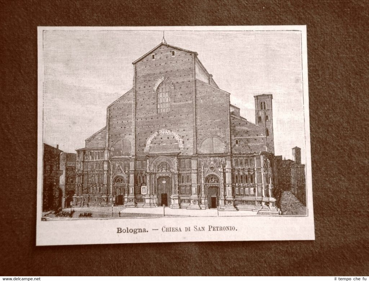 Incisione del 1891 Bologna, Chiesa di San Petronio - Emilia …