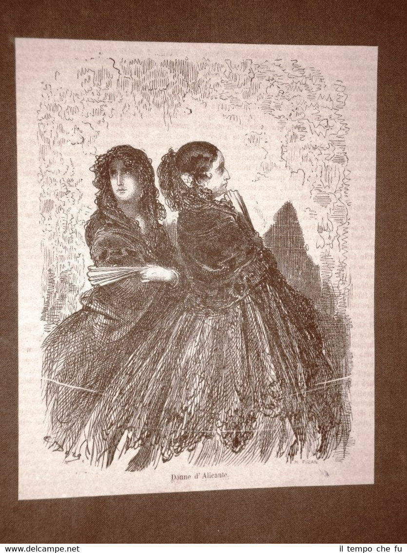 Incisione di Gustave Dorè del 1874 Donne di Alicante Spagna …
