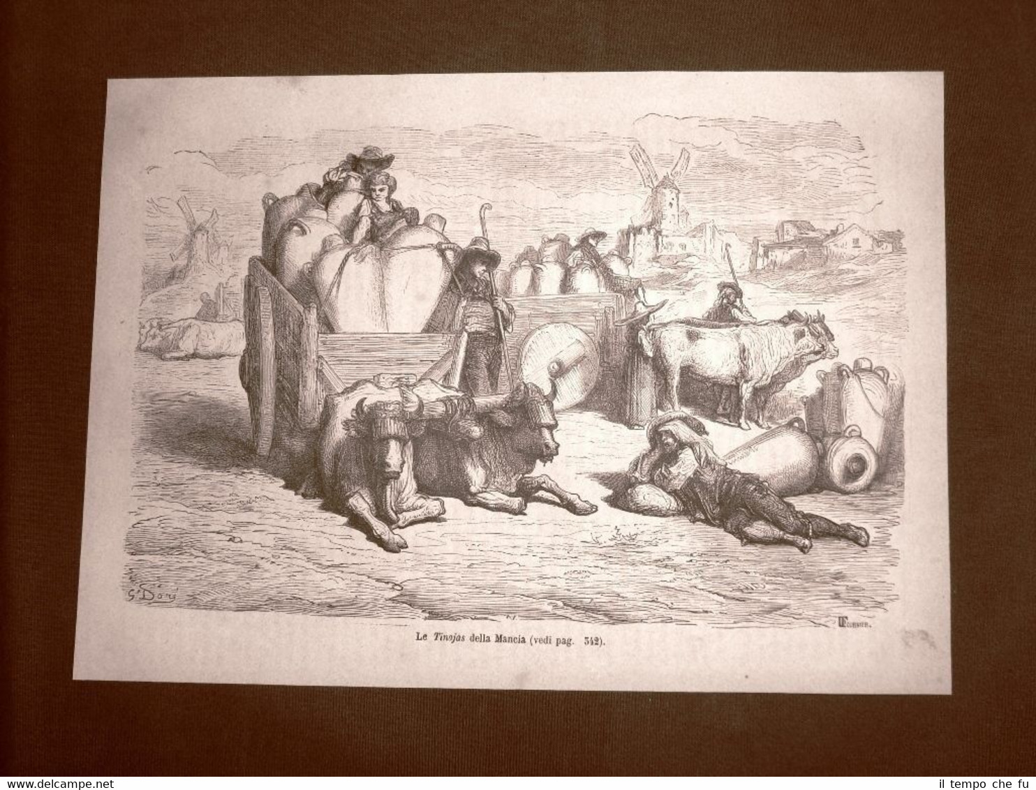 Incisione di Gustave Dorè del 1874 Moda costrume Le Tinajas …