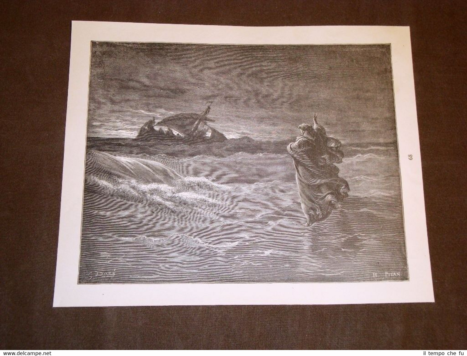 Incisione di Gustave Dorè del 1880 Bibbia Gesù cammina su …