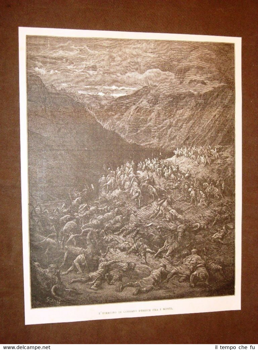 Incisione di Gustave Dorè del 1884 Esercito di Re Corrado …