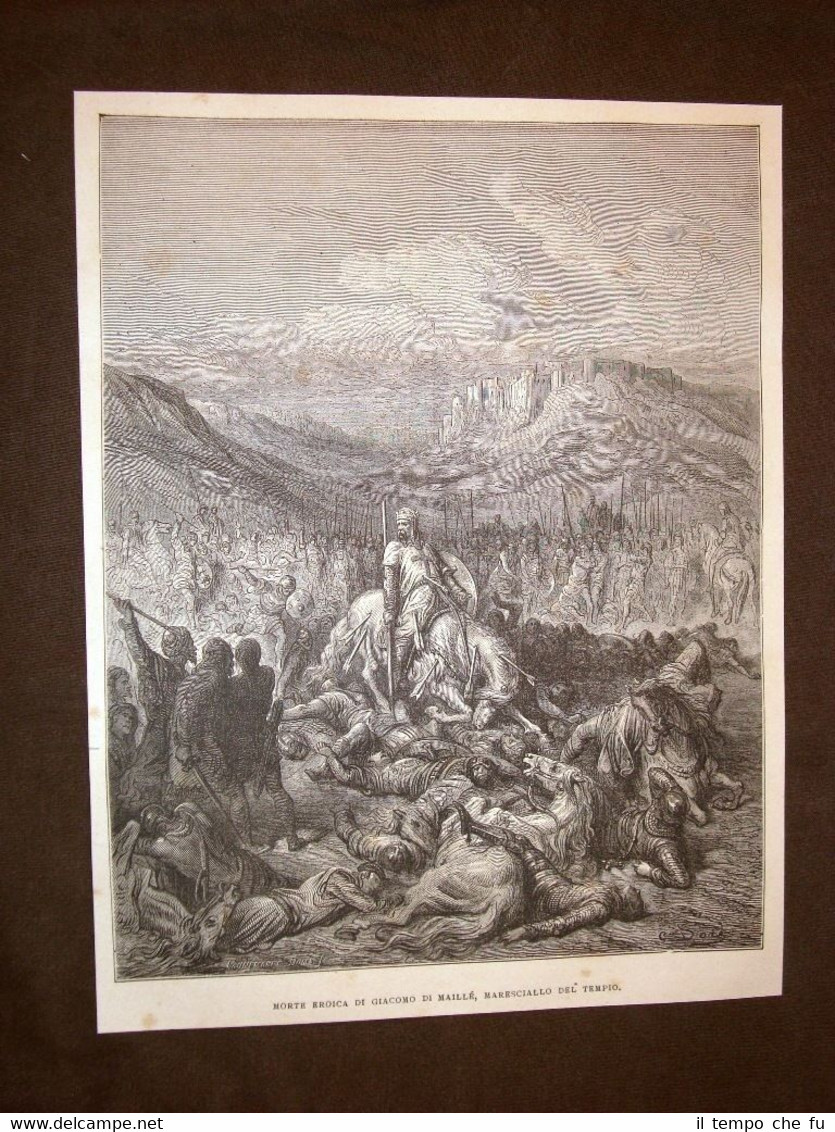 Incisione di Gustave Dorè del 1884 Giacomo di Maillé Maresciallo …