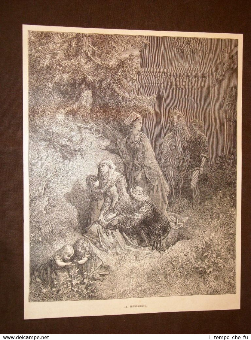 Incisione di Gustave Dorè del 1884 Il messaggio Crociata