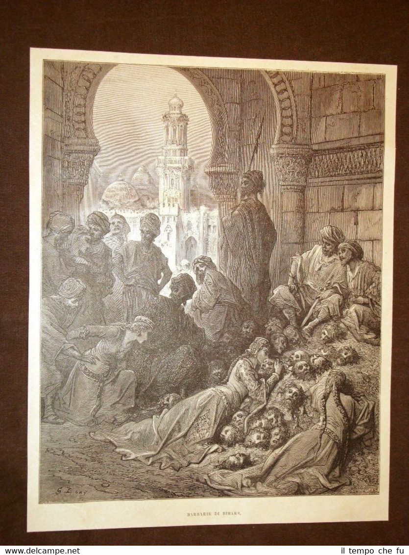 Incisione di Gustave Dorè del 1884 Le decapitazioni di Bibars …