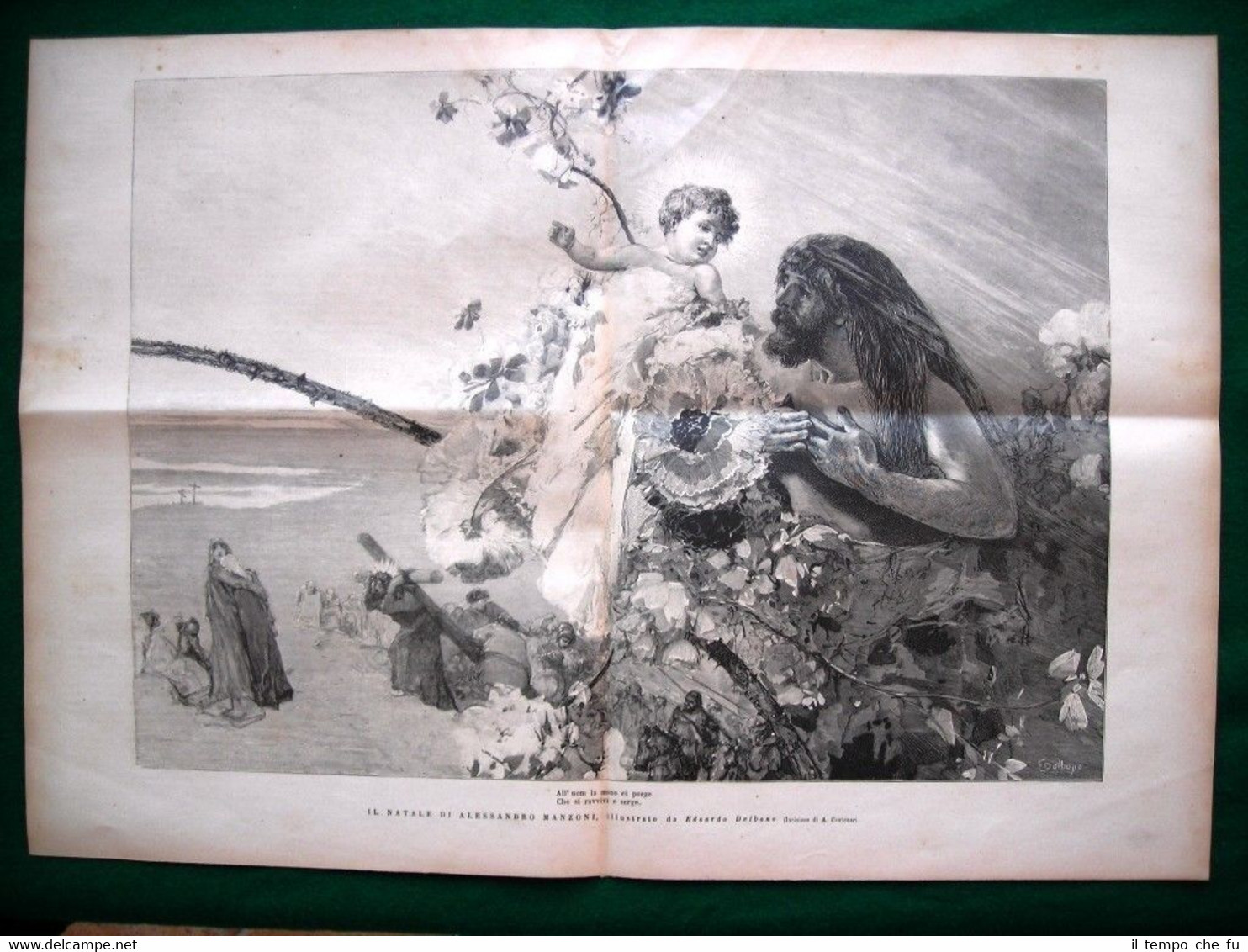 Incisione enorme- Il Natale di Alessandro Manzoni, illustrato da E. …