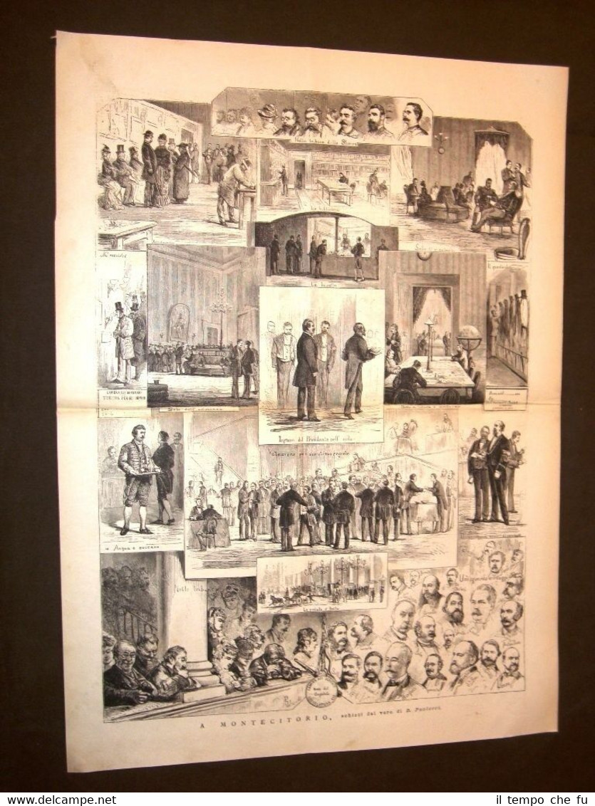 Incisione enorme del 1878 Rare vedute della vita e degli …