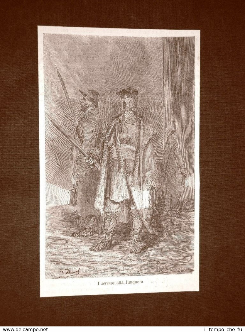 Incisione Gustave Dorè del 1874 I Serenos alla Junquera Spagna …