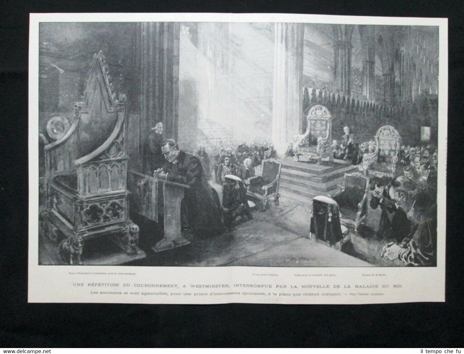 Incoronazione a Westminster interrotta dalla notizia della malattia del Re …