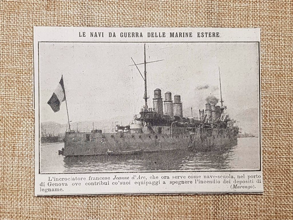 Incrociatore francese Jeanne d'Arc nel 1914 Prima Guerra Mondiale WW1