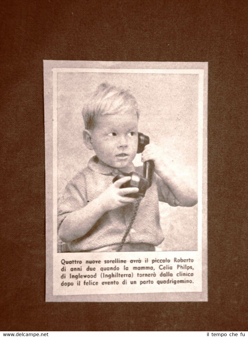 Inglewood nel 1957 Parto quadrigemino della sig.ra Celia Philps Inghilterra