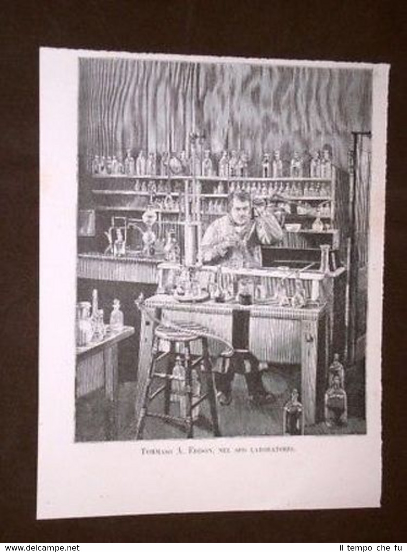 Inventore Thomas Alva Edison di Milan nel laboratorio