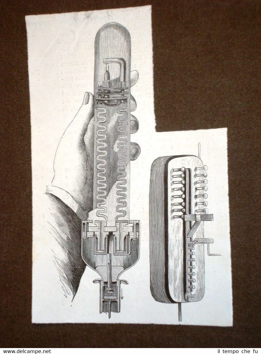 Invenzione del 1879 Lucerna elettrica di Sawyer e Man Dettaglio …