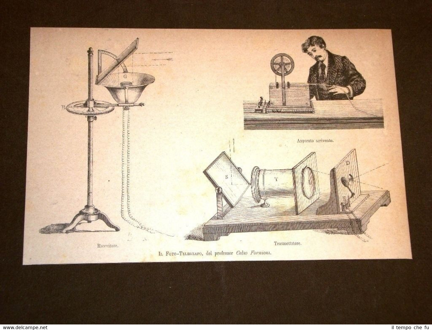 Invenzione del 1881 Il foto telegrafo del Professore Celso Fornioni …