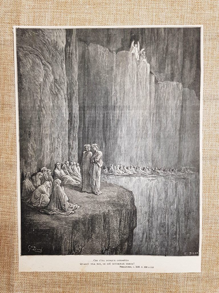 Invidiosi Sapia Divina Commedia Purgatorio Incisione di Gustave Doré del …