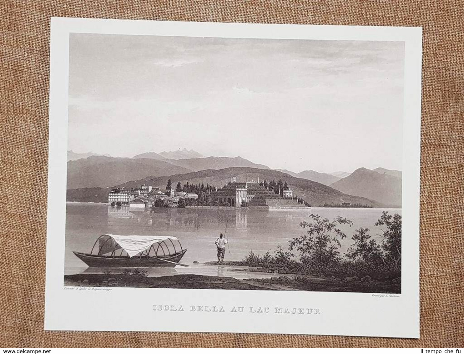 Isola Bella sul Lago Maggiore Incisione di L. Cherbuin del …