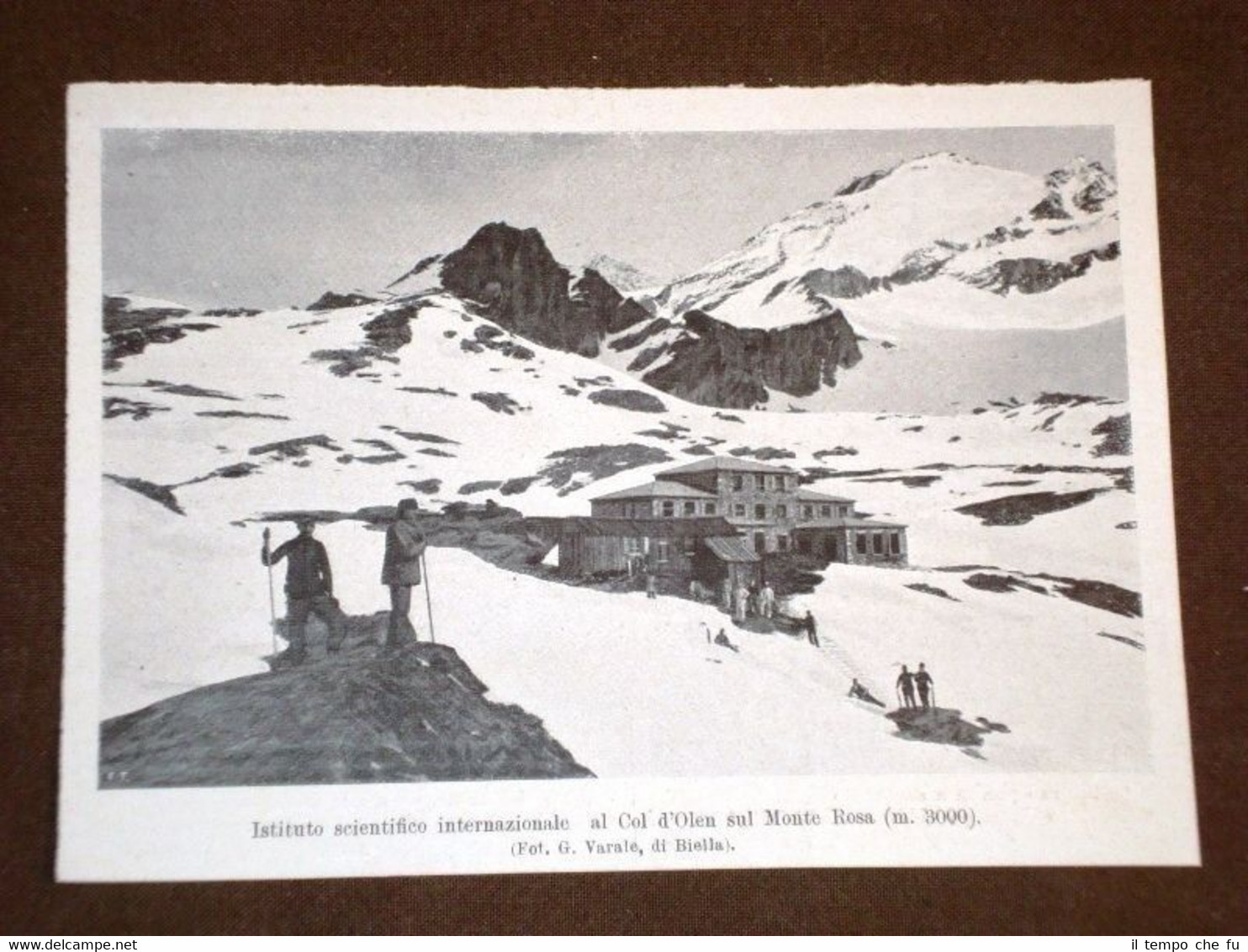 Istituto scientifico al Col d'Olen nel 1907 Sul Monte Rosa …