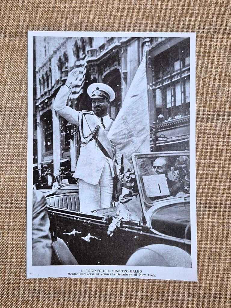 Italo Balbo trionfale su Broadway a New York nel 1933 …