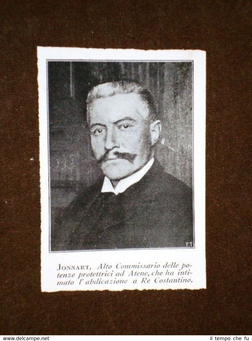 Jonnart Alto Commissario ad Atene Abdicazione Re Costantino di Grecia