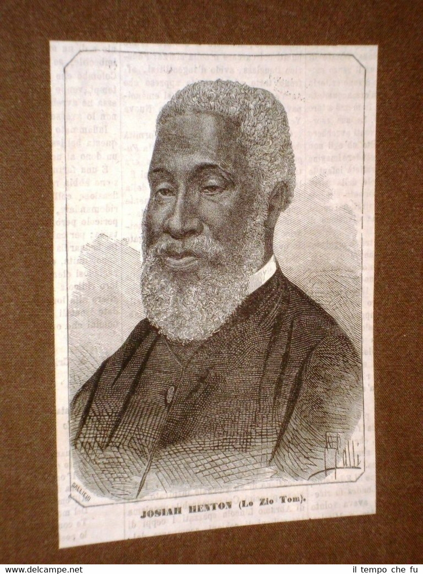 Josiah Henton nel 1877 Lo Zio Tom