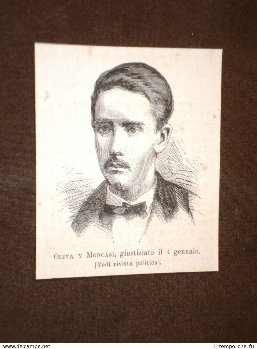 Juan Oliva Moncasi Attentatore di Re Alfonso XII di Spagna …