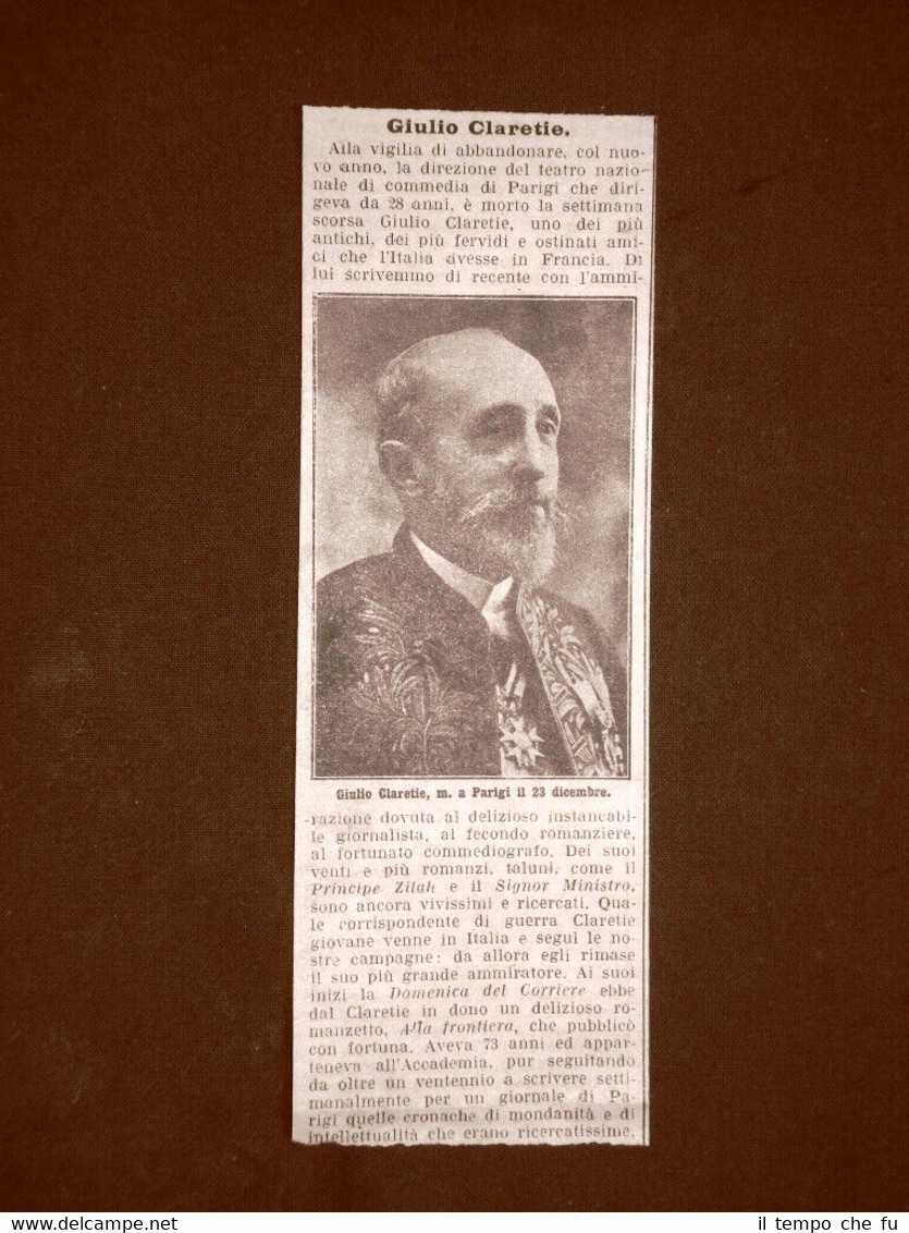 Jules Claretie o Arsène-Arnaud Claretie Limoges, 1840 – Parigi, 1913 …