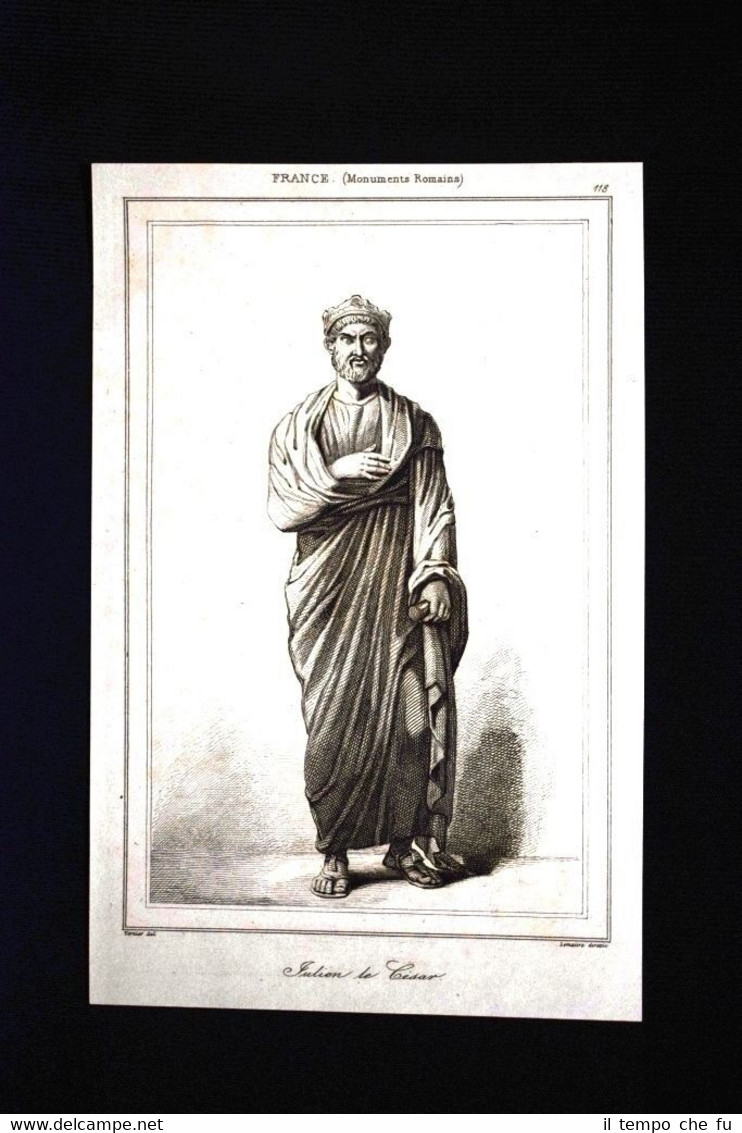 Julien le Cesar Incisione del 1850 L'Univers pittoresque