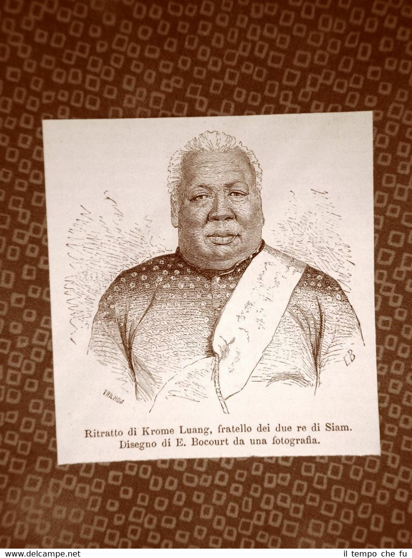 Krome Luang nel 1863 Fratello dei due Re del Siam …