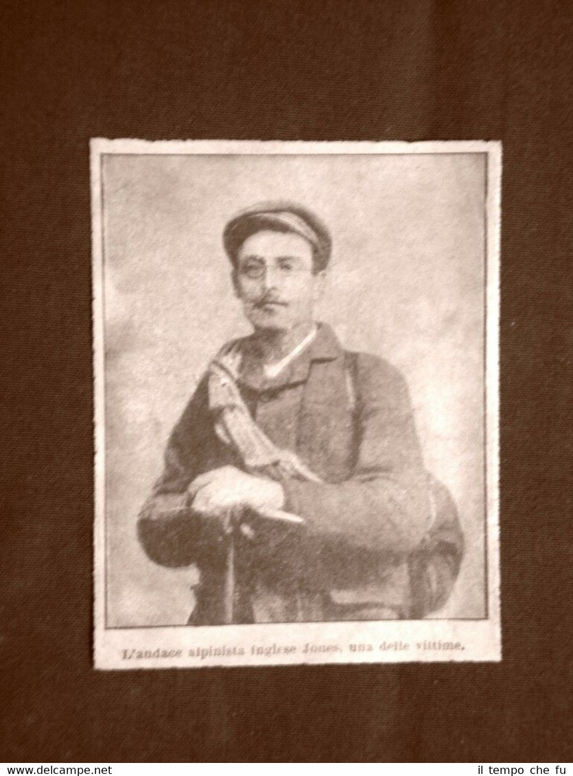 L'Alpinista d'Inghilterra o inglese Jones Morto nel 1899