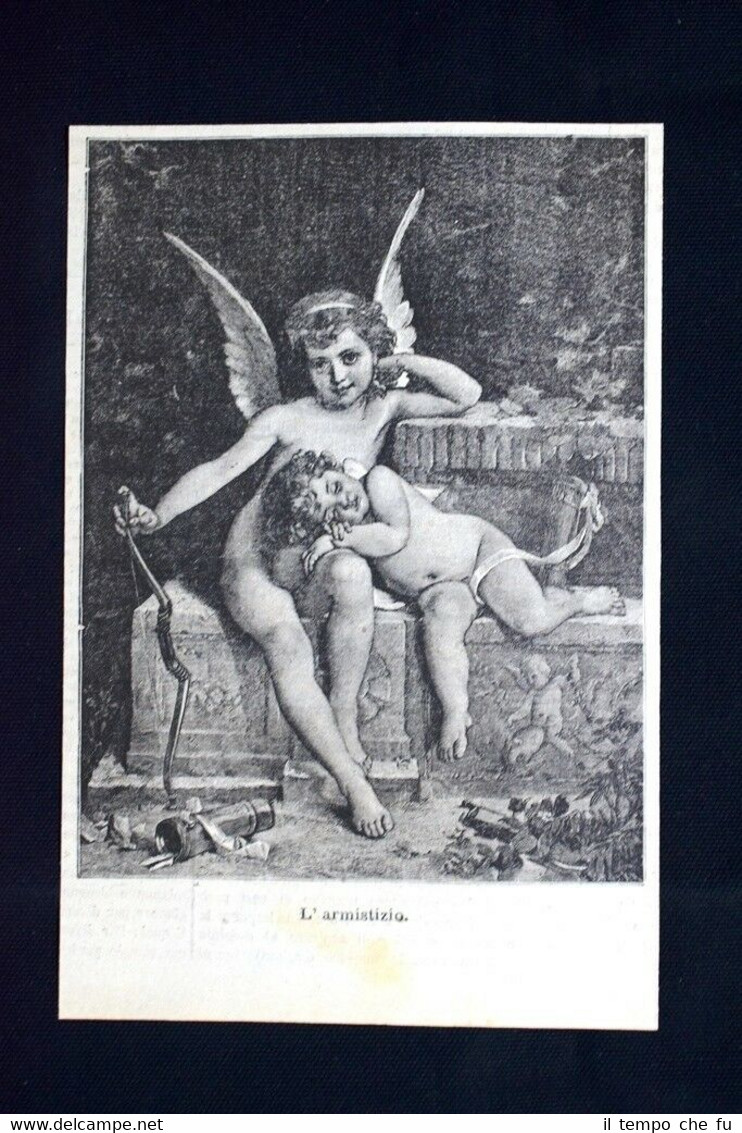 L'armistizio Incisione del 1885