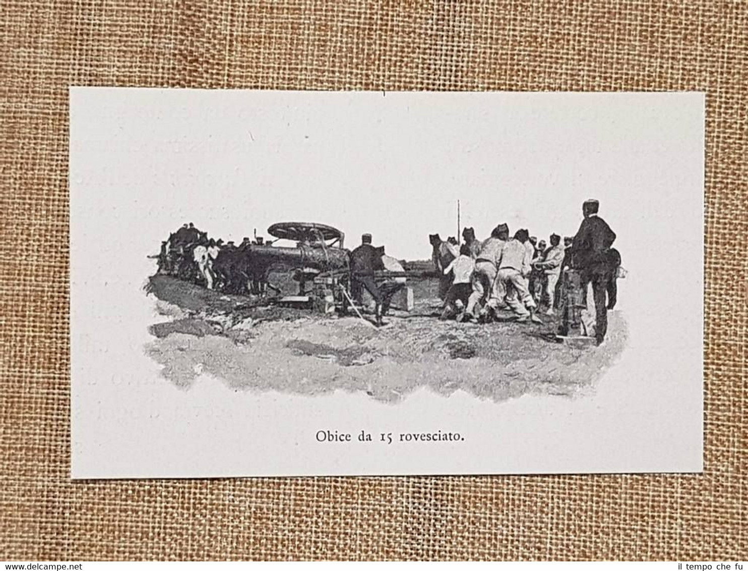 L'artiglieria in Italia nell'800 Obice da 15 rovesciato