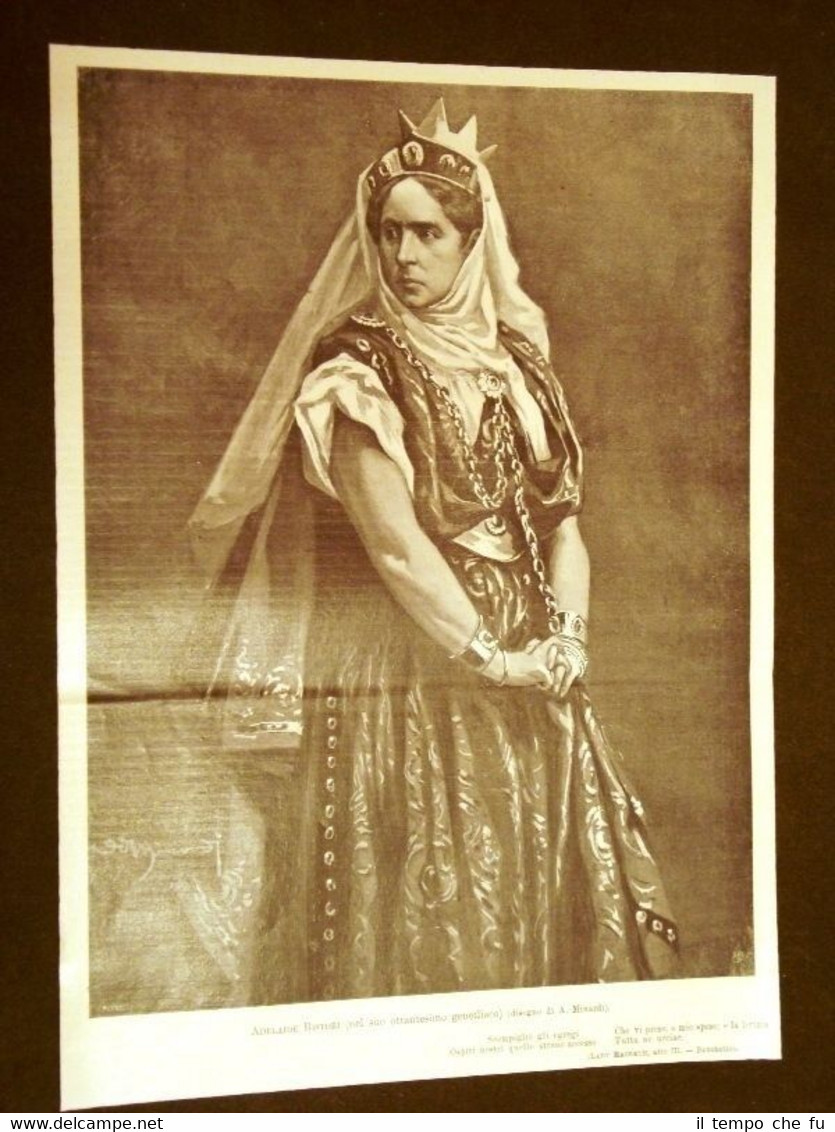 L'Attrice Adelaide Ristori ad 80 anni