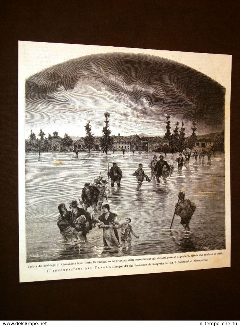 L'esondazione del fiume Tanaro del 1879 Alessandria Porta Ravennate Guado