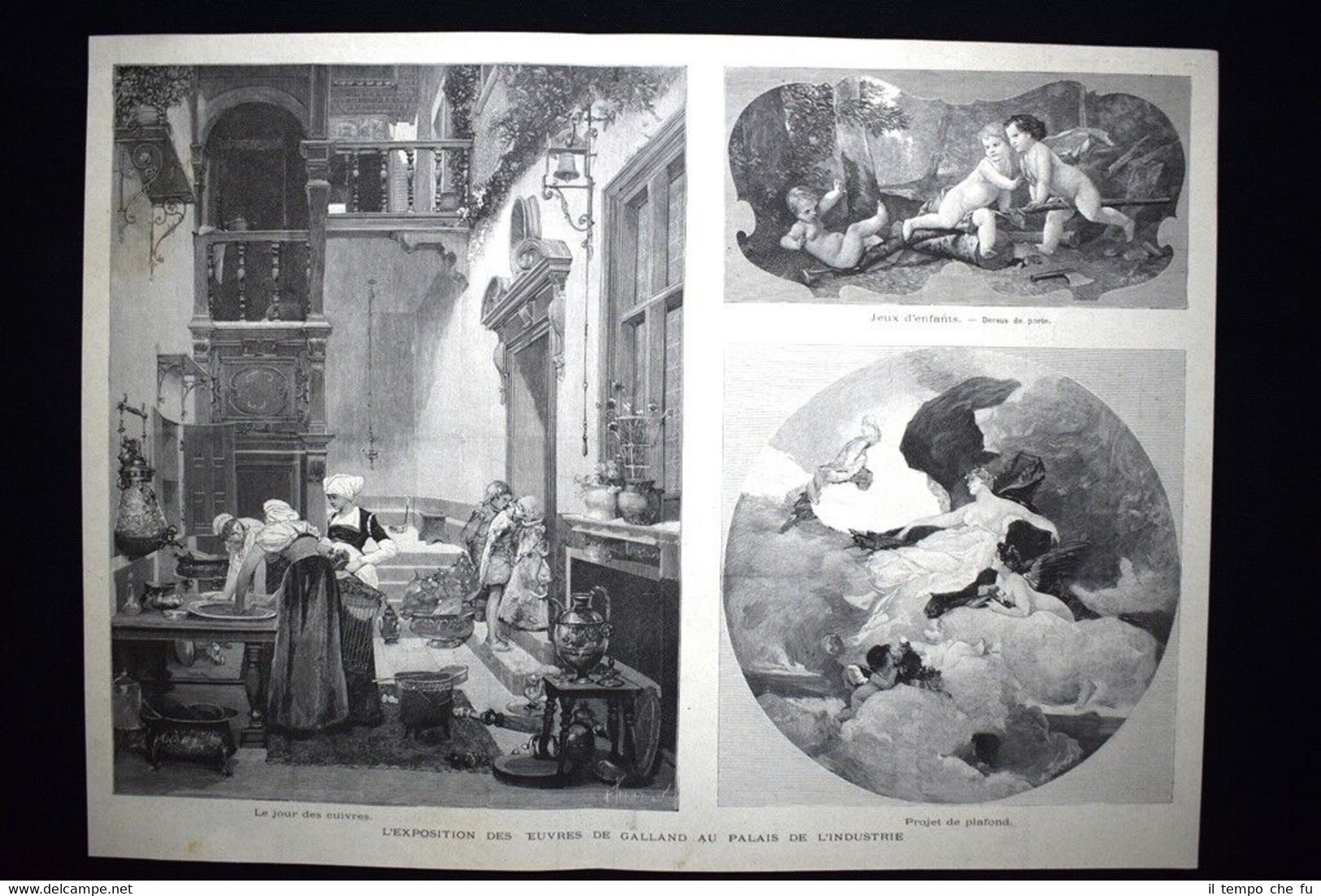 L'esposizione dei lavori di Galland al Palazzo dell'industria Incisione del …