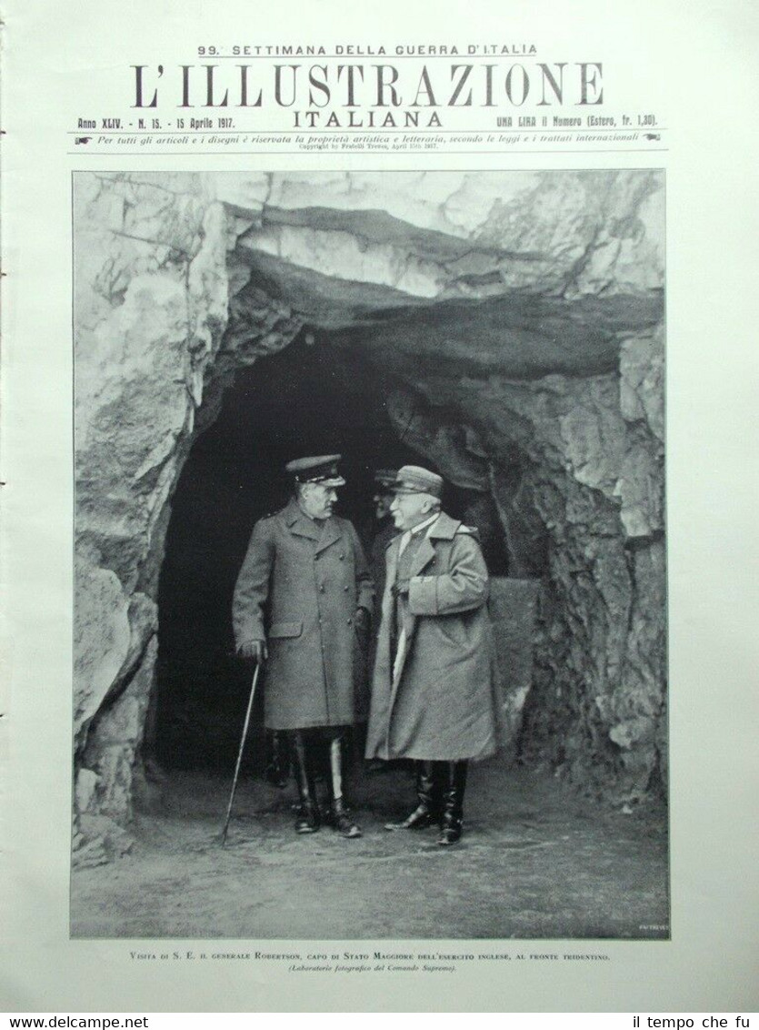 L'Illustrazione Italiana 15 Aprile 1917 WW1 Rivoluzione Russa Teleferica America