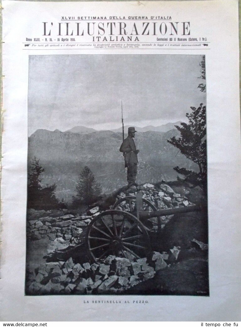 L'illustrazione Italiana 16 Aprile 1916 WW1 Trentino Australia Cadorna Destree