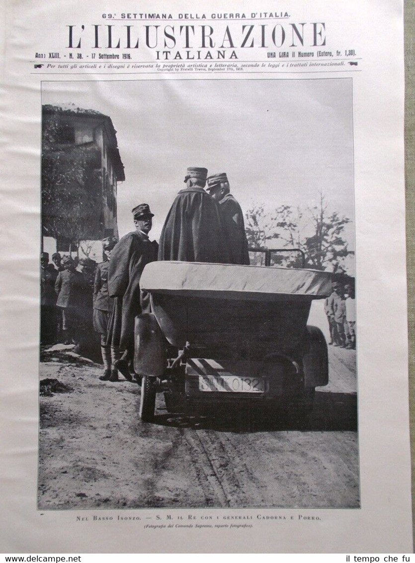 L'illustrazione Italiana 17 Settembre 1916 WW1 Enrico Toti Sauro Chiesa …