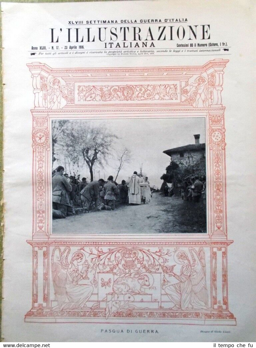 L'illustrazione Italiana 23 Aprile 1916 WW1 Pitrè Tor di Quinto …