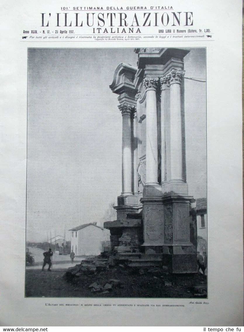 L'Illustrazione Italiana 29 Aprile 1917 WW1 Rivoluzione Russa Pantaleoni Francia