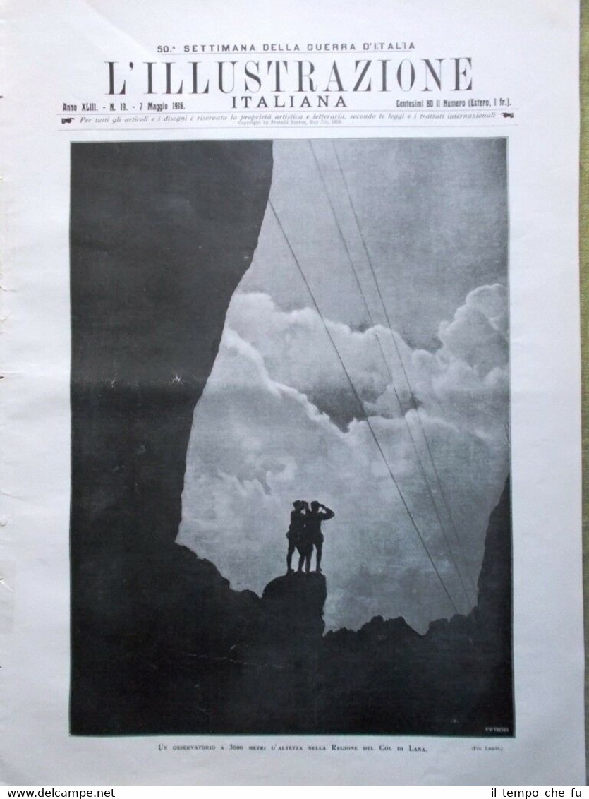 L'illustrazione Italiana 7 Maggio 1916 WW1 Rivolta Irlanda Ypres Rovereto …